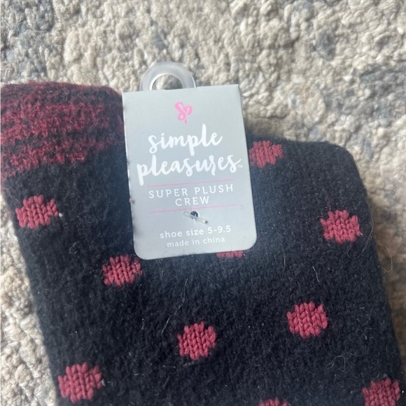 simple pleasures panda super plush crew fuzzy socks - Picture 3 of 5